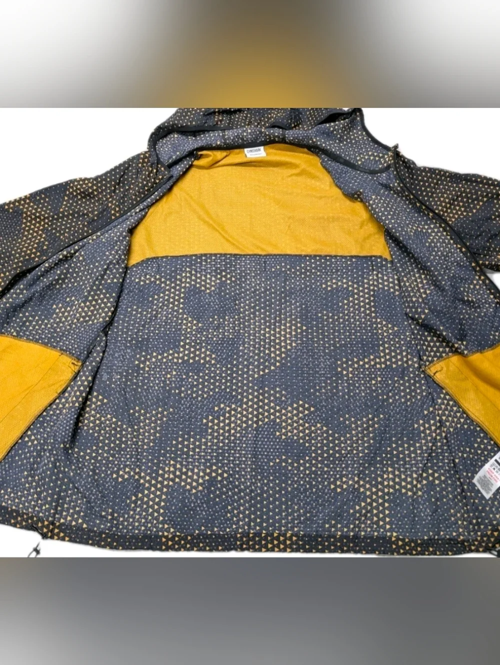Title: Gymshark Sport Windbreaker Jacket Men's L Black Turmeric Triangle EUC - Picture 9 of 16